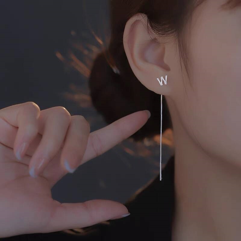 字母耳线简约冷淡风小众耳环