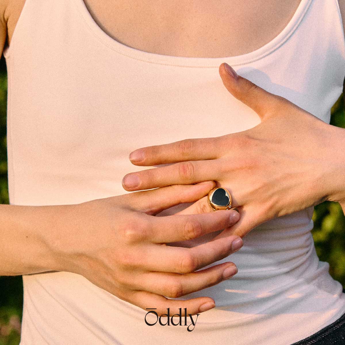 HEART星星珐琅爱心戒指