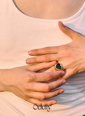 HEART星星珐琅爱心戒指