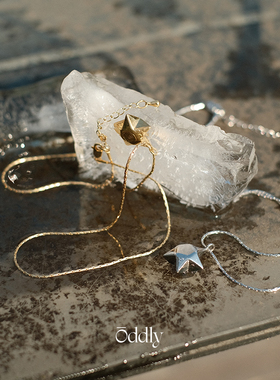 oddly 折纸星星项链女镀金吊坠锁骨链高级感原创小众设计蛇骨链