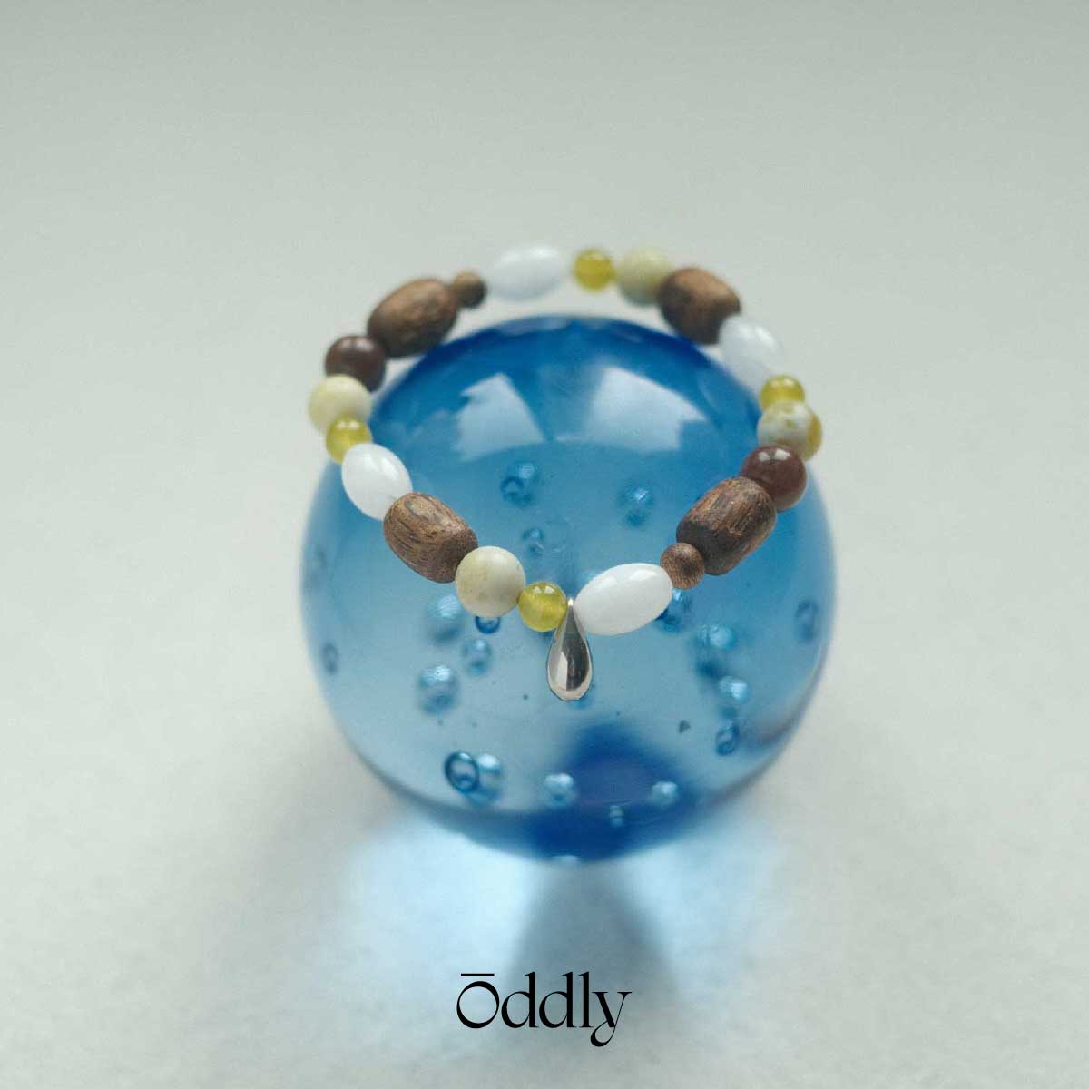 原创设计水滴镀金沉香串珠手链