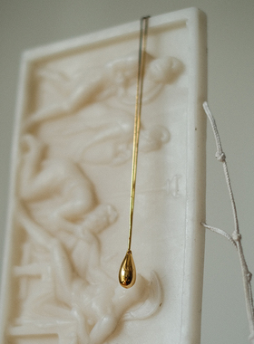 oddly 水滴项链女新年礼物镀金吊坠纯银锁骨链轻奢小众设计高级感