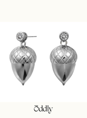 oddly “PINE CONE” 一颗松果耳环纯银耳针灵动新款原创设计耳饰