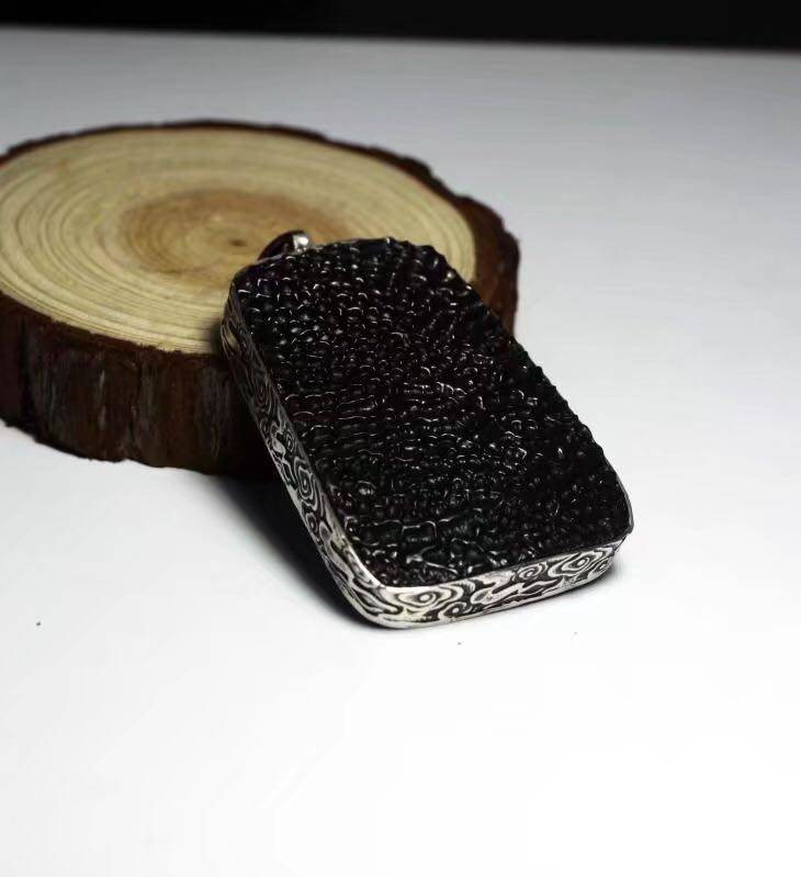 传统手工包银龟甲古玩古董包金包银手工银制作来料加工银饰吊坠