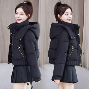 女士短款羽绒棉服2025冬季新款小个子棉衣面包服宽松加厚棉袄外套