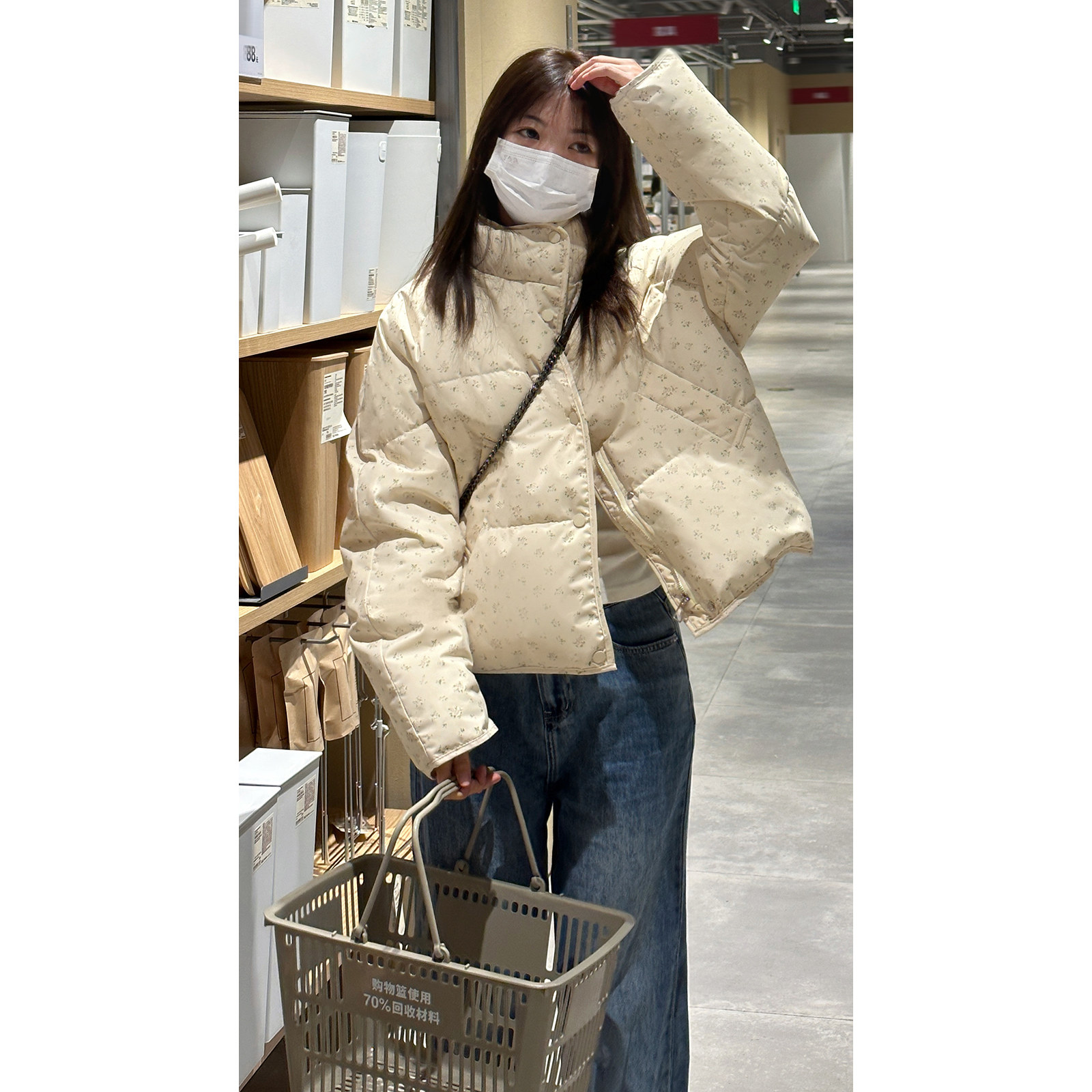 2025年碎花羽绒棉女短款冬季新款甜美小个子立领奶呼呼加厚面包服 - 淘宝联盟商品