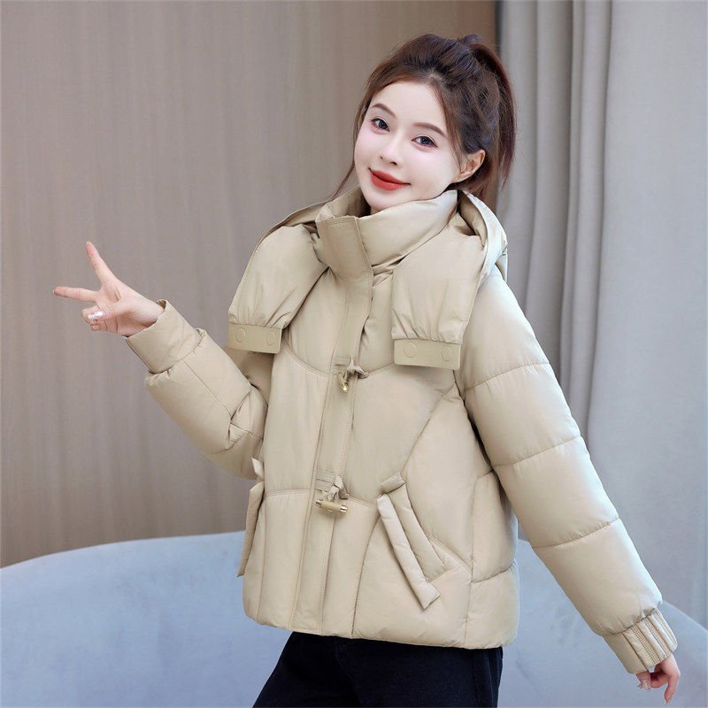 2026新款连帽加绒加厚女棉服