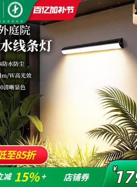 雷士照明庭院线条灯LED灯户外防水壁挂式长条灯IP54露台天台