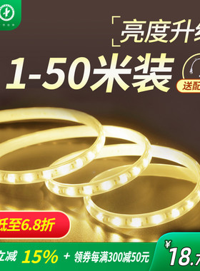 雷士照明灯带led灯条220v嵌入式客厅吊顶灯带条灯条超亮贴片led灯