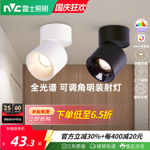 明装可折叠背景墙玄关筒灯射灯