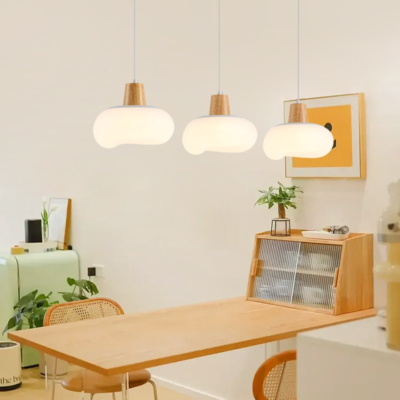 雷士照明奶油风全光谱护眼餐厅吊灯吧台卧室书房原木风灯具,家装灯饰光源,餐厅吊灯,淘宝优惠券,粉丝福利购,淘宝优惠卷