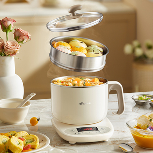 小熊智能电煮锅可定时预约电热锅蒸煮一体锅泡面多功能家用全自动
