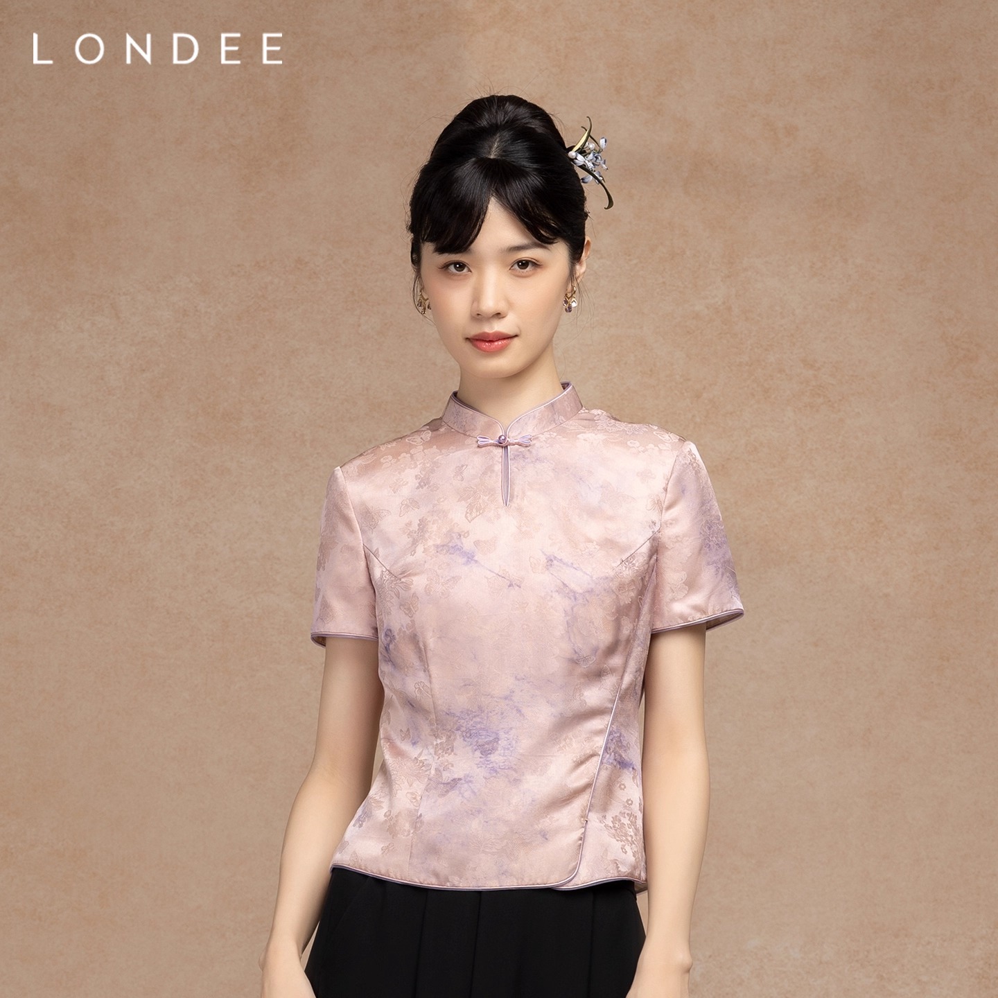 Londee/龙笛新中式国风改良旗袍日常可穿日常款上衣5S22254