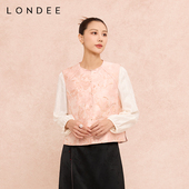 Londee 龙笛立体雕花感重工早春外搭马甲新中式 优雅马夹6S27258