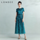 Londee 龙笛轻奢新中式 礼服裙蕾丝刺绣连衣裙优雅中长裙3T26598