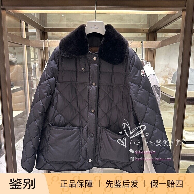 巴黎小王子MONCLER盟可睐25年秋冬女短款带腰带毛领羽绒服CYGNE