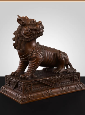 黄铜谛听摆件九华山地藏坐骑独角兽谛听工艺品客厅玄关办公室装饰