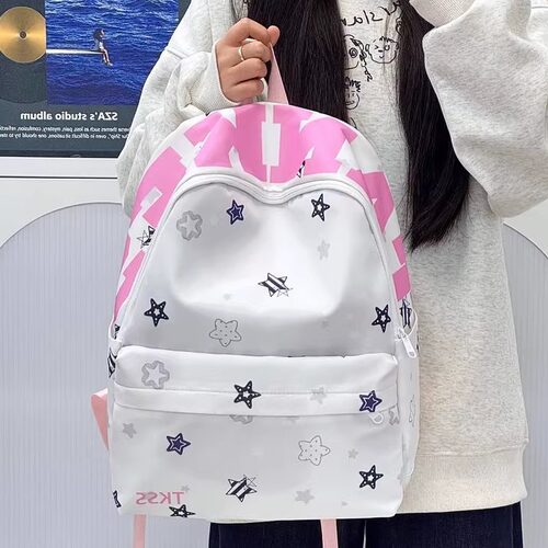 新款印花双肩包日系可爱少女