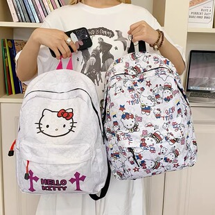凯蒂猫书包初中女生高颜值小众大学生可爱大容量hellokitty双肩包