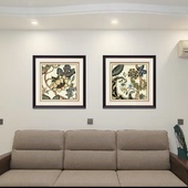 饰画定金 裱花卉花鸟装 世纪欧博廊为顾客设计定制进口原版 高端装