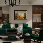 世纪欧博廊为邢台顾客设计现代别墅全屋高端装 饰画定制方案尾款