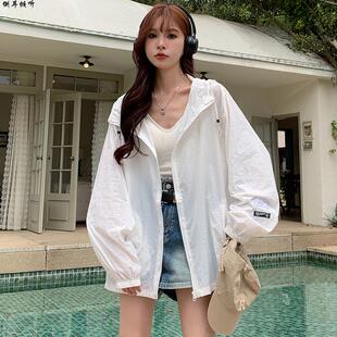 防晒衣女款夏季2025新款初高中学生户外防紫外线透气连帽薄款外套