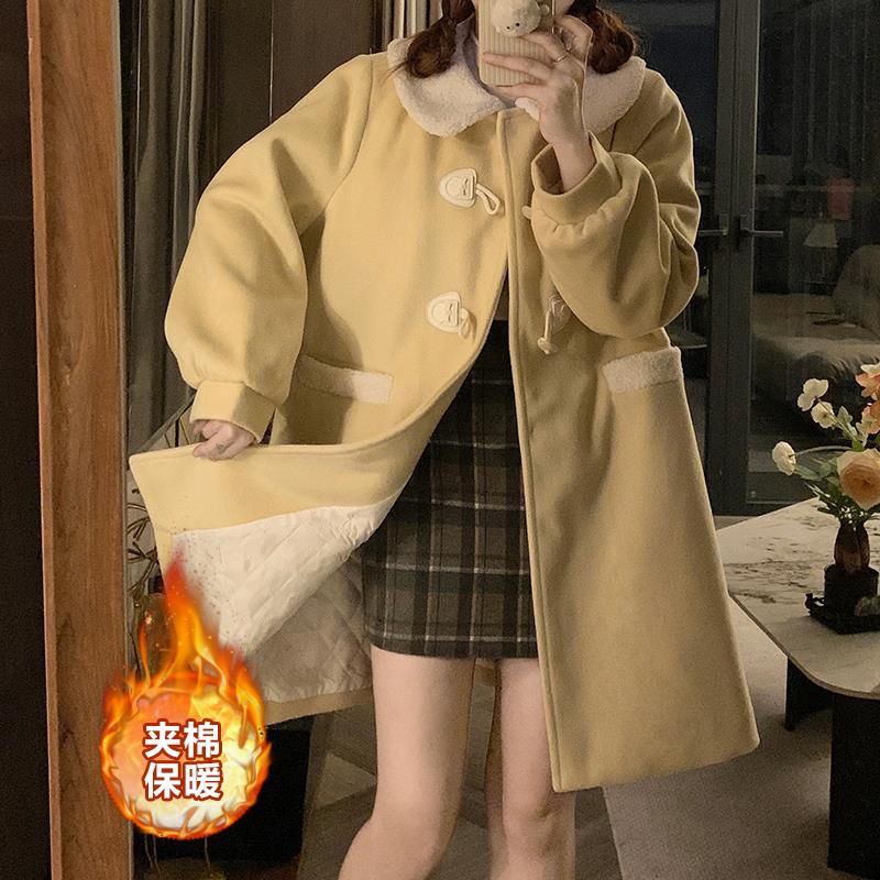 森女甜美部落秋冬季中长款图片
