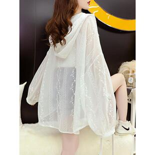 连帽雪纺防晒衣女款夏季户外轻薄款透气宽松休闲遮肉网红超仙开衫