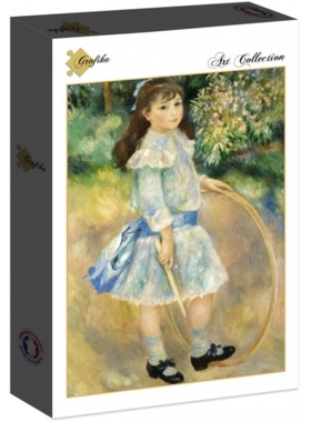 包邮法国Grafika进口益智名画拼图30517持圆环的女孩2000片雷诺阿