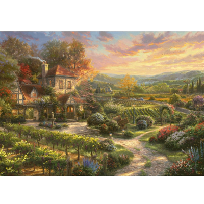 新品包邮Schmidt德国进口益智拼图59629美丽的葡萄园2000片金凯德