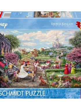 新品施密特Schmidt德国进口迪士尼拼图58038灰姑娘幸福生活1000片
