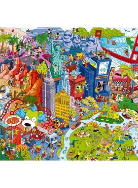 新品包邮trefl欧洲进口益智拼图37480侦探解谜寻找不同 美国500片