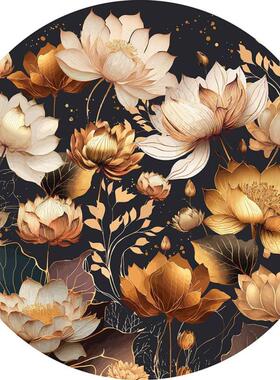 新款包邮 Interdruk波兰进口成人益智圆形拼图 荷花500片减压玩具