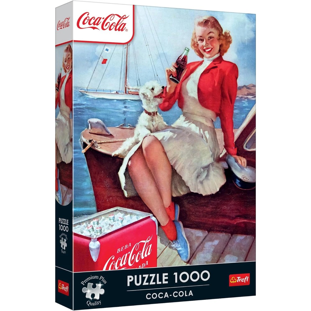 新品波兰trefl欧洲进口益智拼图12099可口可乐经典复古海报1000片
