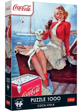 新品波兰trefl欧洲进口益智拼图12099可口可乐经典复古海报1000片