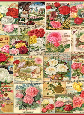 正品包邮 Eurographics欧洲进口益智拼图0810玫瑰种子目录1000片