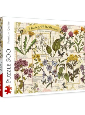 新品包邮 trefl欧洲进口成人益智拼图37478植物标本馆500片减压