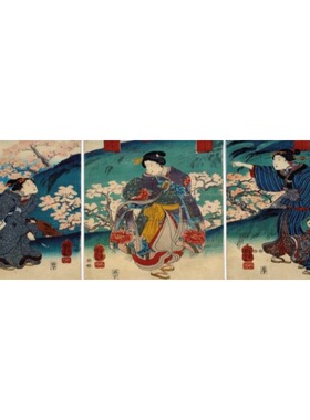 正品现货意大利Ricordi进口成人益智名画拼图 日本仕女1000片宽幅