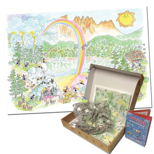 新品现货 小蚂蚁Akena意大利进口益智拼图FV830-26卡雷扎湖540片