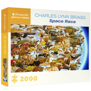 美国Pomegranate石榴进口成人益智拼图AA1079 太空动物竞赛2000片