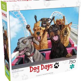 现货包邮美国Buffalo进口成人益智拼图减压玩具750片游乐场的狗狗