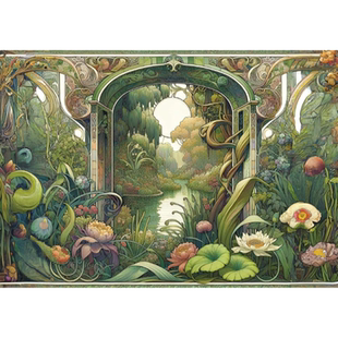 新款包邮 Interdruk波兰进口成人益智拼图500片秘密花园 繁花绿野