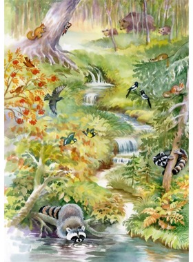 新款包邮 法国Bluebird蓝鸟进口成人益智拼图90135森林动物1000片