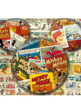新品 波兰trefl欧洲进口动漫拼图 迪士尼 米奇复古漫画合集1000片