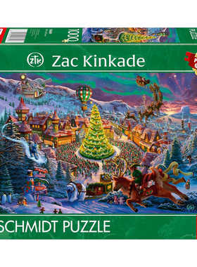 新品 施密特Schmidt德国进口拼图58609北极的圣诞节1000片金凯德