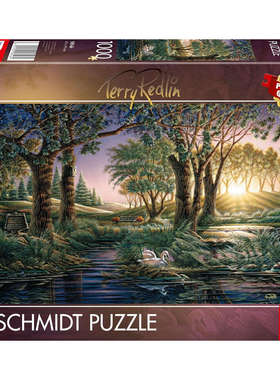 新品包邮 施密特Schmidt德国进口益智拼图58546清晨的池塘1000片