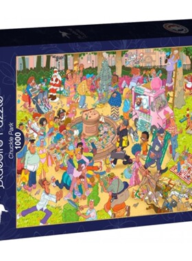 新品 法国Bluebird蓝鸟进口益智卡通拼图90783热闹欢乐公园1000片