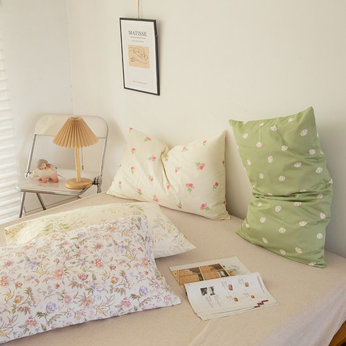 纯棉斜纹学生宿舍枕套单个装