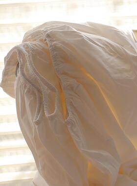 牛货~特价100纯棉床笠 外贸出口1.5m1.8m白色床笠纯色全棉床垫套