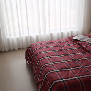 特价 双人1.5m1.8m床品平纹全棉被套 出口日本特惠色织纯棉床单